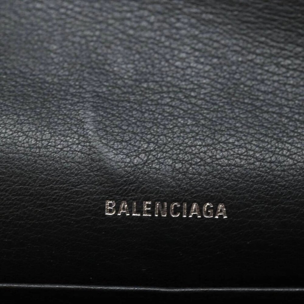 BALENCIAGA Paper Manny Long Wallet Leather Black Silver - Picture 8 of 15